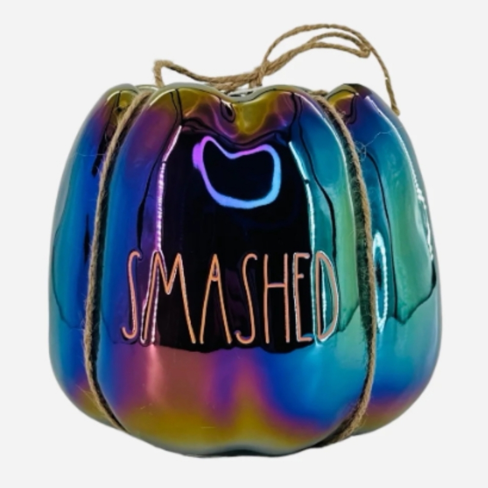 Rae Dunn Smashed Tall Pumpkin Planter With Luster Finish Artisan Collection